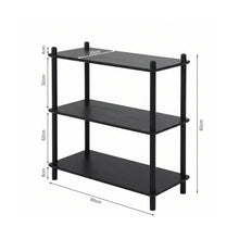 Load image into Gallery viewer, 24412-tui-3-tier-storage-shelf-bookshelf-Black-2608105
