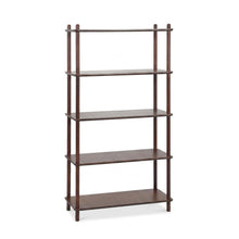 Load image into Gallery viewer, Tui 5 Tier Storage Shelf Bookshelf - Walnut