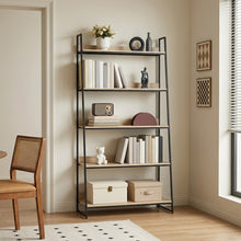 Load image into Gallery viewer, Vanta 5 Tier Ladder Bookshelf - Oak