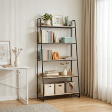 Load image into Gallery viewer, Vanta 5 Tier Ladder Bookshelf - Oak