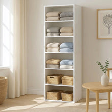 Load image into Gallery viewer, 23959-payette-6-shelf-wardrobe-white-2608111