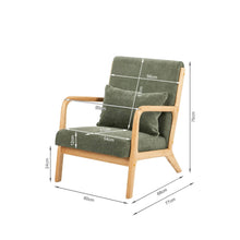 Load image into Gallery viewer, Taru Linen Armchair - Dark Green