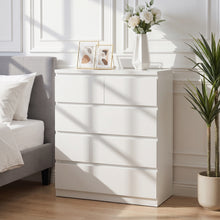 Load image into Gallery viewer, Tongass Wooden Tallboy 5 Drawers - White