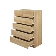 Load image into Gallery viewer, Harris 6 Drawers Tallboy - Oak