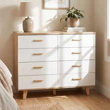 Load image into Gallery viewer, Alton Low Boy 8 Drawers - Natural + White