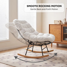 Load image into Gallery viewer, Naro Linen Rocking ArmChair - Beige