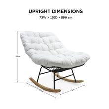 Load image into Gallery viewer, Naro Linen Rocking ArmChair - Beige