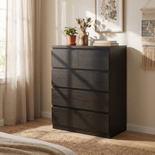 Load image into Gallery viewer, Tongass Wooden 5 Drawers Tallboy - Black