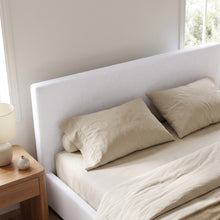Load image into Gallery viewer, Lifteo Teddy Boucle Queen Gas Lift Bed Frame - White