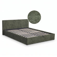 Load image into Gallery viewer, Lifteo Teddy Boucle Queen Gas Lift Bed Frame - Dark Green