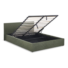 Load image into Gallery viewer, Lifteo Boucle Queen Gas Lift Bed Frame - Dark Green