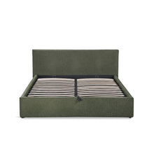 Load image into Gallery viewer, Lifteo Boucle Queen Gas Lift Bed Frame - Dark Green