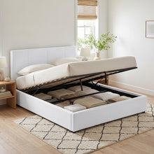 Load image into Gallery viewer, Zenith Queen Gas Lift Bed Frame - White (p1=0.191m³ - 20kg)(p2=0.121m³ - 24.5kg)(T=0.312m³ - 44.5kg)