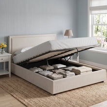 Load image into Gallery viewer, Vehune Queen Gas Lift Bed Frame - Linen Beige