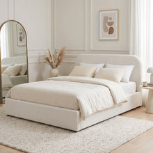 Load image into Gallery viewer, lt11068-lull-boucle-queen-gas-lift-bed-frame-beige-26082513