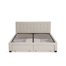Load image into Gallery viewer, Eleanor Queen Bed Frame with 4 Drawers - Beige