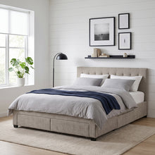 Load image into Gallery viewer, Eleanor Queen Bed Frame with 4 Drawers - Light Taupe