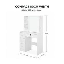 Load image into Gallery viewer, 23623-carnation-dressing-table-with-drawers-set-2pcs-white-2607013