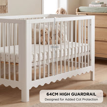 Load image into Gallery viewer, Hestia Wooden Baby Cot - White