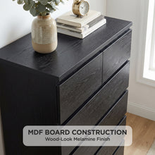 Load image into Gallery viewer, 23807-tongass-wooden-6-drawers-tallboy-black-2609114
