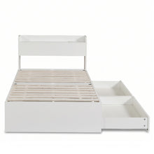 Load image into Gallery viewer, Elda Single Bed Frame with USB Port & Drawers - White
