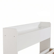 Load image into Gallery viewer, Elda King Single Bed Frame with USB Port & Drawers - White