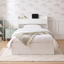 Load image into Gallery viewer, Elda King Single Bed Frame with USB Port & Drawers - White