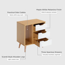 Load image into Gallery viewer, lt10635-luca-bedside-table-maple-white-2609114