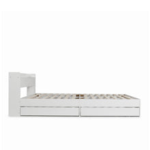 Load image into Gallery viewer, Elda Queen Bed Frame with USB Port & Drawers - White