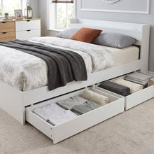 Load image into Gallery viewer, Elda Queen Bed Frame with USB Port & Drawers - White