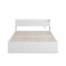 Load image into Gallery viewer, Elda Double Bed Frame with USB Port & Drawers - White