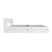 Load image into Gallery viewer, Elda Super King Bed Frame with USB Port & Drawers - White