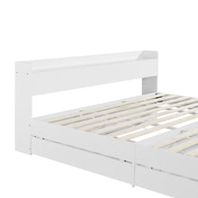 Load image into Gallery viewer, Elda Super King Bed Frame with USB Port & Drawers - White