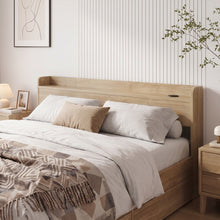 Load image into Gallery viewer, Elda King Bed Frame with USB Port & Drawers - Natural