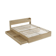 Load image into Gallery viewer, Elda King Bed Frame with USB Port & Drawers - Natural