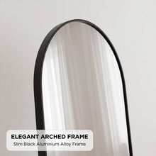 Load image into Gallery viewer, 24117-stella-arched-freestanding-metal-mirror-black-2609146