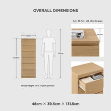 Load image into Gallery viewer, 23936-tongass-6-drawer-slim-tallboy-oak-2609142