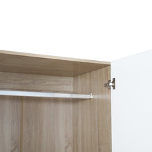 Load image into Gallery viewer, 24400-bram-3-door-wardrobe-cabinet-with-mirror-oak-white-2609157