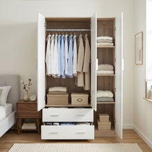 Load image into Gallery viewer, 24400-bram-3-door-wardrobe-cabinet-with-mirror-oak-white-26091511