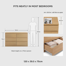 Load image into Gallery viewer, 23937-tongass-6-drawer-lowboy-oak-2609151