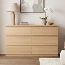 Load image into Gallery viewer, 23937-tongass-6-drawer-lowboy-oak-2609156