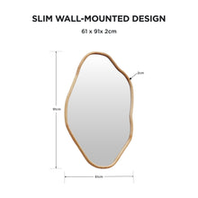 Load image into Gallery viewer, 24427-moro-freeform-wall-mirror-91cm-light- wood-2609211