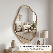 Load image into Gallery viewer, 24427-moro-freeform-wall-mirror-91cm-light- wood-2609212