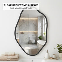 Load image into Gallery viewer, 24428-moro-freeform-wall-mirror-91cm-black-2609182