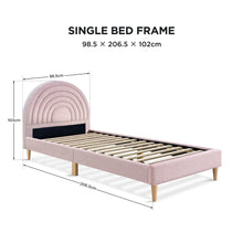 Load image into Gallery viewer, Lydia Single Bed Frame - Pink