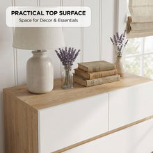 Load image into Gallery viewer, 22197-harris-6-drawers-tallboy-oak-white-2609306