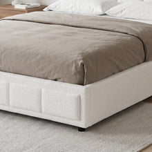 Load image into Gallery viewer, LT11180-cube-boucle-queen-gas-lift-bed-frame-white-26100915