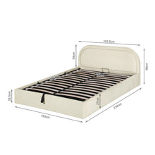 Load image into Gallery viewer, Peb Queen Gas Lift Bed Frame - Beige