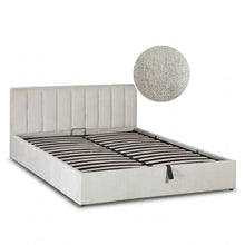 Load image into Gallery viewer, Slat Queen Gas Lift Bed Frame - Linen Beige