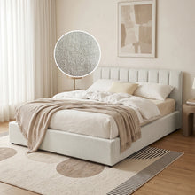 Load image into Gallery viewer, Slat Queen Gas Lift Bed Frame - Linen Beige
